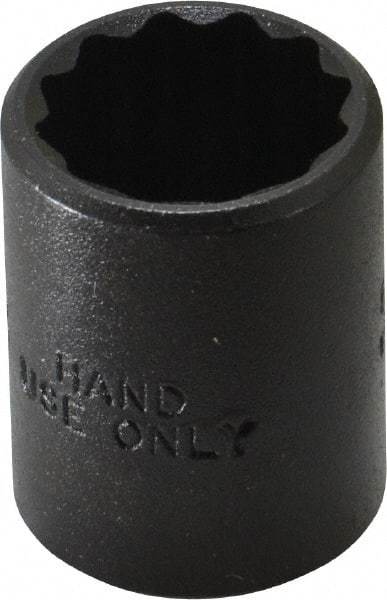 Proto - 5/8", 3/8" Drive, Standard Hand Socket - 12 Points, 1-1/8" OAL, Alloy Steel, Black Finish - Exact Tool & Supply
