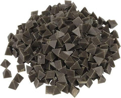 Raytech - 55 Lb/Cubic Ft Density, Plastic Carrier, Pyramid Shaped, Tumbling Media - Medium Cut for Fine Surface Finish, Wet Operation, 1/4" High x 1/4" Long Base - Exact Tool & Supply