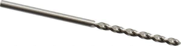 Guhring - 1.9mm 130° High Speed Steel Jobber Drill - Bright Finish, Right Hand Cut, Parabolic Flute, Straight Shank, 1-13/16" OAL, Standard Point - Exact Tool & Supply