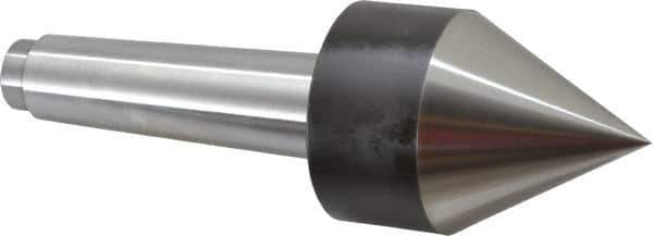 Riten - MT4 Taper Shank, Live Center - 2-1/2" Point Diam, 3-7/16" Point Len, 260 Lb Max Workpc, Pipe Nose Point - Exact Tool & Supply