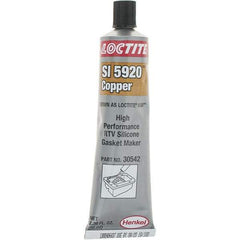 Loctite - 70 oz Tube Copper (Color) RTV Silicone Gasket Sealant - 24 hr Full Cure Time - Exact Tool & Supply