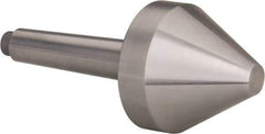 Riten - 2-1/8" Head Diam, Hardened Tool Steel Bull Nose Point Solid Dead Center - 2MT Morse Taper, 2-1/8" Point Diam, 1.4" Point Length - Exact Tool & Supply
