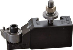 Aloris - Series BXA, #20 Turning Tool Post Holder for Carbide Triangular Inserts - 10 to 15" Lathe Swing, 1-3/4" OAH, 1-3/16" Centerline Height - Exact Tool & Supply