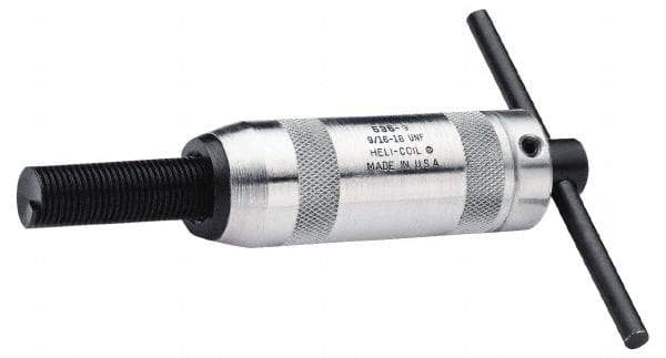 Heli-Coil - 1-1/4 - 12, Prewinder Thread Insert Hand Installation Tool - Type IV Non-Captive Prewinder, UNF Thread, 3-5/16" Prewinder Length, 2" Spinner Diam, 1-1/4 - 12 Insert Internal Thread - Exact Tool & Supply