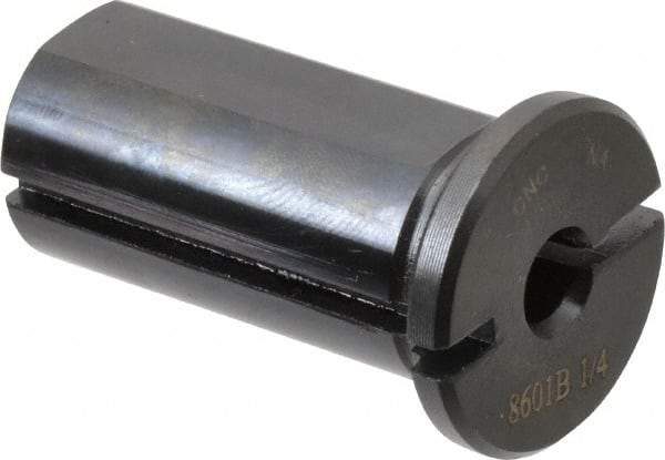 Global CNC Industries - 1/4" ID, 3/4" OD, 1-1/2" Length Under Head, Type B Lathe Tool Holder Bushing - Type B, 0.19 Inch Thick Head - Exact Tool & Supply