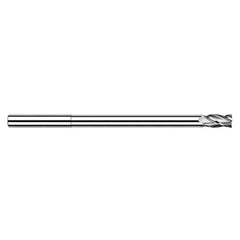 Miniature End Mills - Long Reach, Stub Flute - 0.5000″ (1/2″) Cutter Diameter × 0.7500″ (3/4″) Length of Cut × 5.7500″ Reach Carbide Square End Mill, 4 Flutes - Exact Tool & Supply
