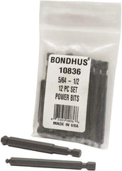 Bondhus - Hex Driver Sets - MP 5/64-1/2" 12PC POWER BIT SET-BONDHUS - Exact Tool & Supply