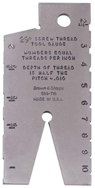 TESA Brown & Sharpe - Steel Acme Thread Screw Checker - 29° Thread Angle - Exact Tool & Supply