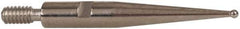 INTERAPID - 0.031" Ball Diam, Carbide, Ball Test Indicator Contact Point - 0.65" Contact Point Length, Use with Brown & Sharpe Interapid 312 Dial Test Indicators (Except 74.111965 & 74.111958) - Exact Tool & Supply