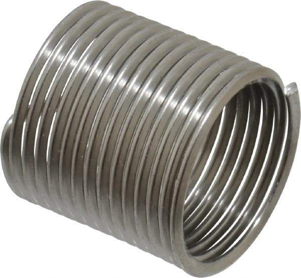 Recoil - 5/8-18 UNF, 0.938" OAL, Free Running Helical Insert - 14-1/8 Free Coils, Tanged, Stainless Steel, 1-1/2D Insert Length - Exact Tool & Supply