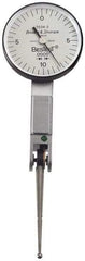 TESA Brown & Sharpe - 0.02 Inch Range, 0.0005 Inch Dial Graduation, Horizontal Dial Test Indicator - 1-1/2 Inch White Dial, 0-10-0 Dial Reading, Accurate to 0.0005 Inch - Exact Tool & Supply