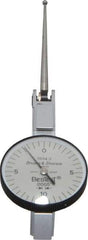 TESA Brown & Sharpe - 0.02 Inch Range, 0.0005 Inch Dial Graduation, Horizontal Dial Test Indicator - 1 Inch White Dial, 0-10-0 Dial Reading, Accurate to 0.0005 Inch - Exact Tool & Supply