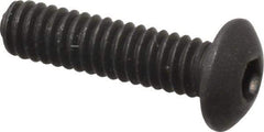 Value Collection - #5-40 UNC Hex Socket Drive, Button Screw - Alloy Steel, Black Oxide Finish, Fully Threaded, 1/2" Length Under Head - Exact Tool & Supply