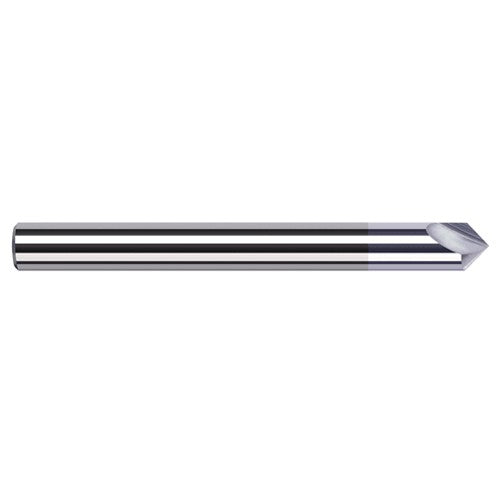 Engraving Cutters - 0.1250″ (1/8″) Shank Diameter × 90° included Carbide Marking Cutter for Non-Ferrous, 2 Flute, TiB2 Coated - Exact Tool & Supply