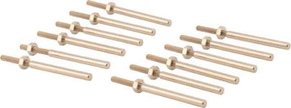 Grobet - 1/8" Shank Abrasive Point Mandrel - 25,000 Max RPM, 1/16" Hole Compatibility, for Rubberized Points - Exact Tool & Supply