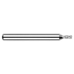 Miniature End Mills - Stub & Standard - 0.0620″ (1/16″) Cutter Diameter × 0.0150″ (1/64″) Radius × 0.0930″ (3/32″) Length of Cut Carbide Corner Radius End Mill, 4 Flutes - Exact Tool & Supply