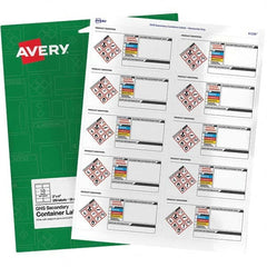 AVERY - Pack of (250), 2" x 4" White Paper ID Labels - Exact Tool & Supply