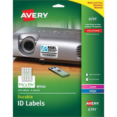 AVERY - Pack of (256), 1-1/4" x 1-3/4" White Paper Multipurpose Labels - Exact Tool & Supply