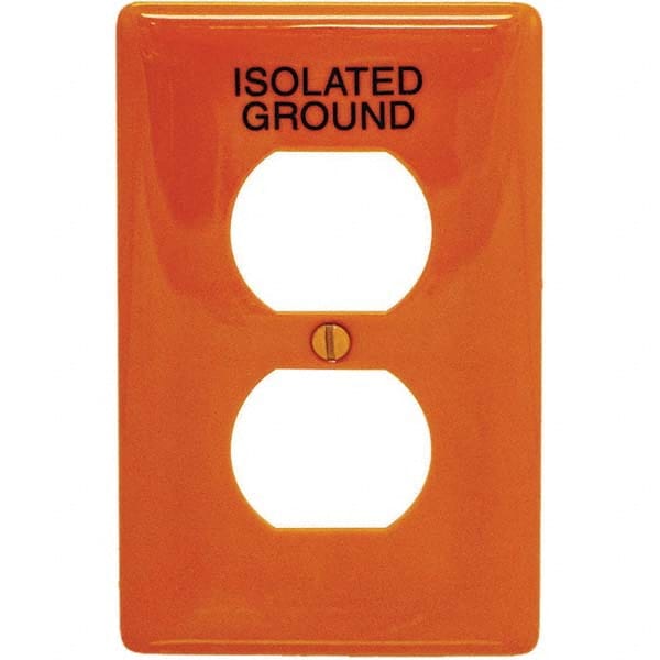 Hubbell Wiring Device-Kellems - Wall Plates Wall Plate Type: Outlet Wall Plates Color: Orange - Exact Tool & Supply