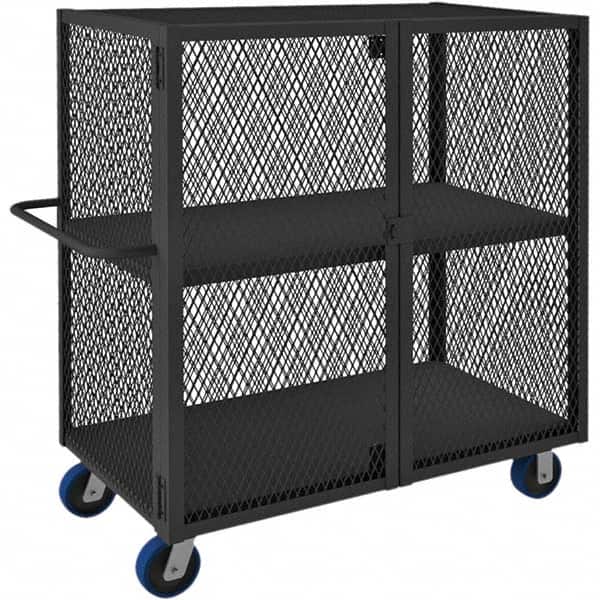 Durham - 2,000 Lb Capacity 2-Shelf Security Mesh Truck - Exact Tool & Supply
