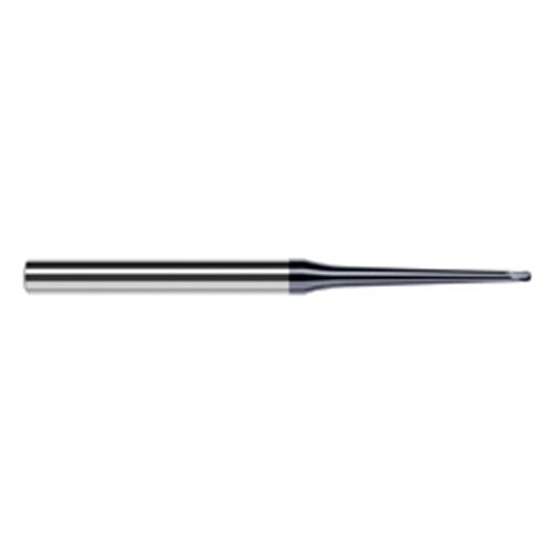 5/64″ Dia. × 1/4″ Shank × 1/16″ DOC × 3″ OAL, Carbide AlTiN, 2 Flute, Ballnose End Mill - Exact Tool & Supply