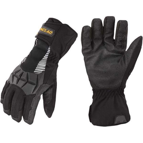 ironCLAD - Size 2XL (11) Synthetic Leather Work Gloves - For Cold Weather, Uncoated, Gauntlet Cuff, Full Fingered, Black, Paired - Exact Tool & Supply