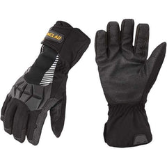 ironCLAD - Size XL (10) Synthetic Leather Work Gloves - For Cold Weather, Uncoated, Gauntlet Cuff, Full Fingered, Black, Paired - Exact Tool & Supply