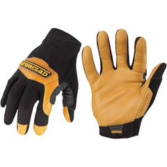 ironCLAD - Size XL (10) Goatskin Work Gloves - For Mechanic's & Lifting, Uncoated, Slip-On Cuff, Black, Paired - Exact Tool & Supply
