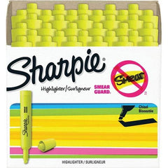 Sharpie - Markers & Paintsticks Type: Highlighter Color: Fluorescent Yellow - Exact Tool & Supply