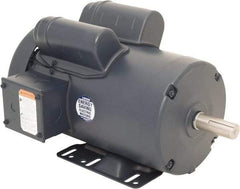 Leeson - 3 Max hp, 3,600 Max RPM, Capacitor Start Electric AC DC Motor - 230 V Input, Single Phase, 145T Frame, Rigid Base Mount, TEFC Enclosure - Exact Tool & Supply