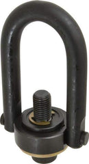 Jergens - 10,000 Lb Load Capacity Safety Engineered Center Pull Hoist Ring - 230 Ft/Lb Torque, 1-8 Thread, Alloy Steel - Exact Tool & Supply