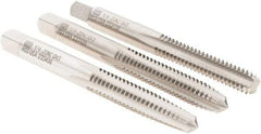Union Butterfield - 1/4-20 UNC, 4 Flute, Bottoming, Plug & Taper, Bright Finish, High Speed Steel Tap Set - Right Hand Cut, 2-1/2" OAL, 1" Thread Length, 2B; 3B Class of Fit, Series 1500 - Exact Tool & Supply