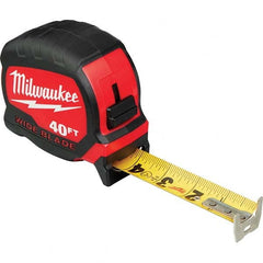 Milwaukee Tool - 40' x 1-5/16" Yellow/Black Blade Tape Measure - Exact Tool & Supply