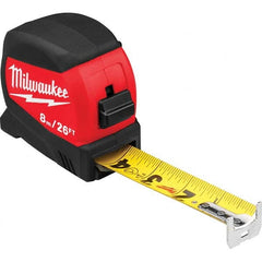 Milwaukee Tool - 26' x 1-3/16" Yellow/Black Blade Tape Measure - Exact Tool & Supply