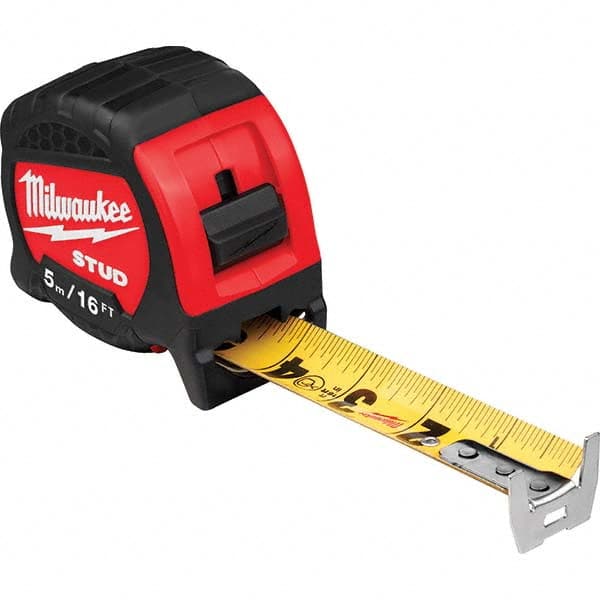 Milwaukee Tool - 16' x 1-5/16" Yellow/Black Blade Tape Measure - Exact Tool & Supply