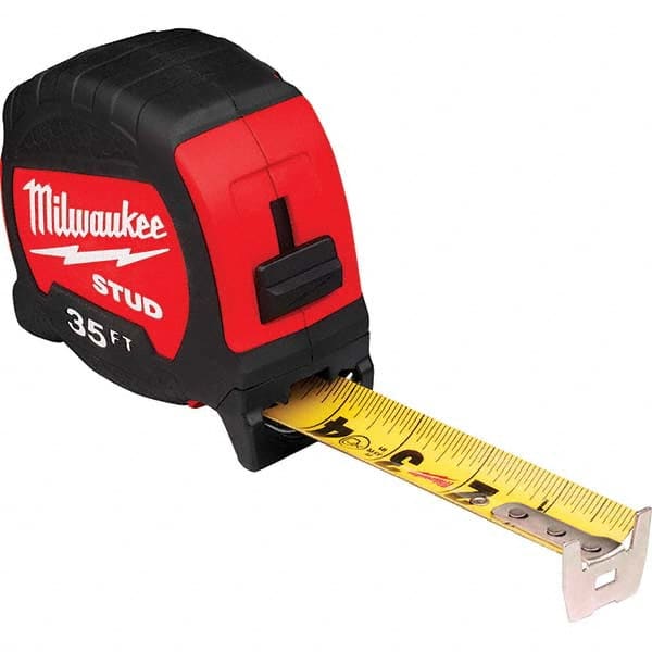 Milwaukee Tool - 35' x 1-5/16" Yellow/Black Blade Tape Measure - Exact Tool & Supply