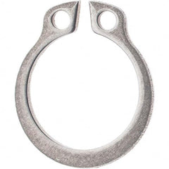 Rotor Clip - 26mm Shaft Diam, 24.9mm Groove Diam, Stainless Steel Metric External SH Style Retaining Ring - Exact Tool & Supply