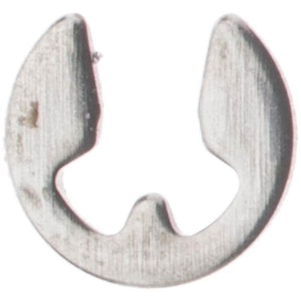 Rotor Clip - 4 to 5mm Shaft Diam, 3.2mm Groove Diam, Stainless Steel Metric External E Style Retaining Ring - Exact Tool & Supply