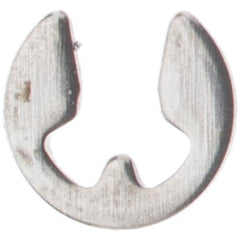 Rotor Clip - 4 to 5mm Shaft Diam, 3.2mm Groove Diam, Stainless Steel Metric External E Style Retaining Ring - Exact Tool & Supply