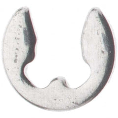 Rotor Clip - 7 to 9mm Shaft Diam, 6mm Groove Diam, Stainless Steel Metric External E Style Retaining Ring - Exact Tool & Supply