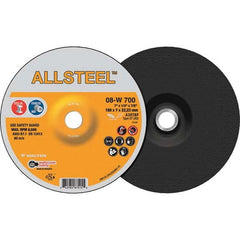 WALTER Surface Technologies - Depressed-Center Wheels Wheel Diameter (Inch): 7 Wheel Thickness (Inch): 1/4 - Exact Tool & Supply