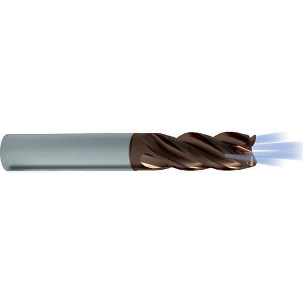 Guhring - 3/4", 4 Flute, Single End, Solid Carbide, Corner Chamfer End Mill - 4" OAL, 1-1/2 LOC, Right Hand Cut - Exact Tool & Supply