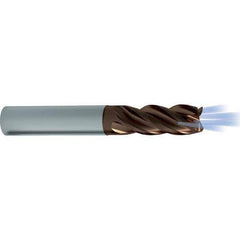 Guhring - 3/4", 4 Flute, Single End, Solid Carbide, Corner Chamfer End Mill - 4" OAL, 1-1/2 LOC, Right Hand Cut - Exact Tool & Supply