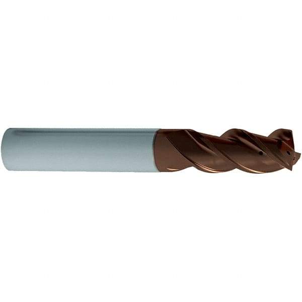 Guhring - 3/4", 3 Flute, Single End, Solid Carbide, Corner Chamfer End Mill - 4" OAL, 1 LOC, Right Hand Cut - Exact Tool & Supply