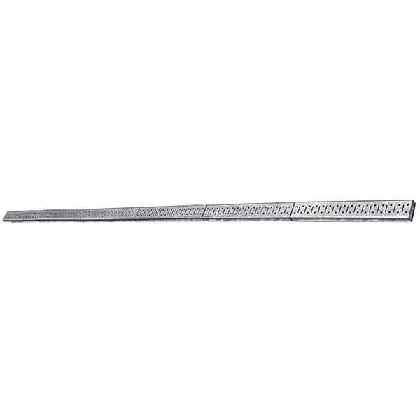 Wall Control - 96" Wide x 2-1/2" High Peg Board Strip - 6 Panels, Galvanized Steel, Metallic - Exact Tool & Supply