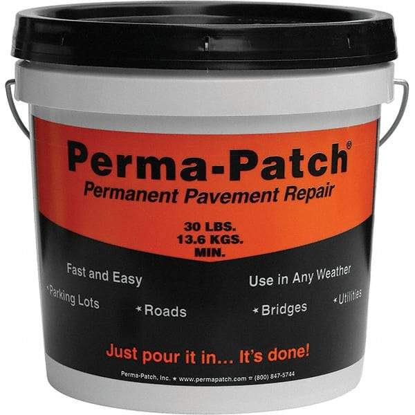 Perma-Patch - Drywall & Hard Surface Compounds Type: Permanent Asphalt Patch Material Color: Black - Exact Tool & Supply