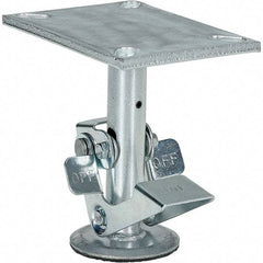 Vestil - 8" Mounting Height, Floor Truck Lock for 6" Diam Caster Wheels - 7" Retracted Clearance - Exact Tool & Supply