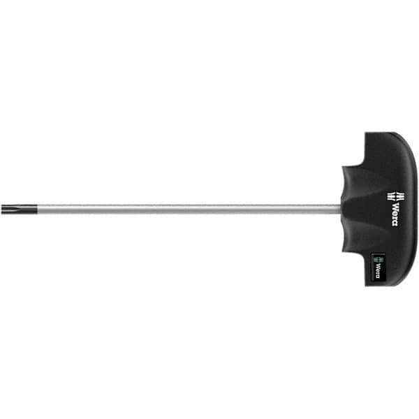 Wera - T8 Torx Driver - 4" Blade Length, 5" OAL, Ergonomic Handle, Chrome Plated Steel - Exact Tool & Supply