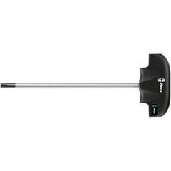 Wera - T8 Torx Driver - 4" Blade Length, 5" OAL, Ergonomic Handle, Chrome Plated Steel - Exact Tool & Supply