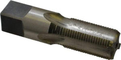 Reiff & Nestor - 3/8-19" BSPP, 4 Flutes, Bottoming Chamfer, Bright Finish, High Speed Steel British Standard Pipe Tap - 0.7" Shank Diam, 0.531" Square Size, 1-1/16" Thread Length, 2-9/16" Overall Length, Series 122P - Exact Tool & Supply